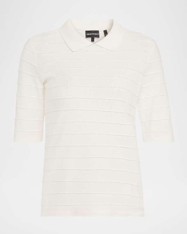 Scallop-Trim Cotton Jersey T